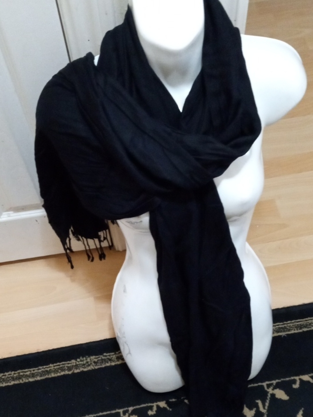 Black Women's Scarf - Lightweight Wrap